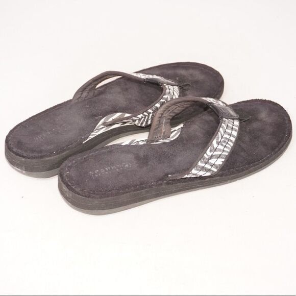 Sperry Topsider Zebra Stripe Sequined Flip Flops - Picture 3 of 8